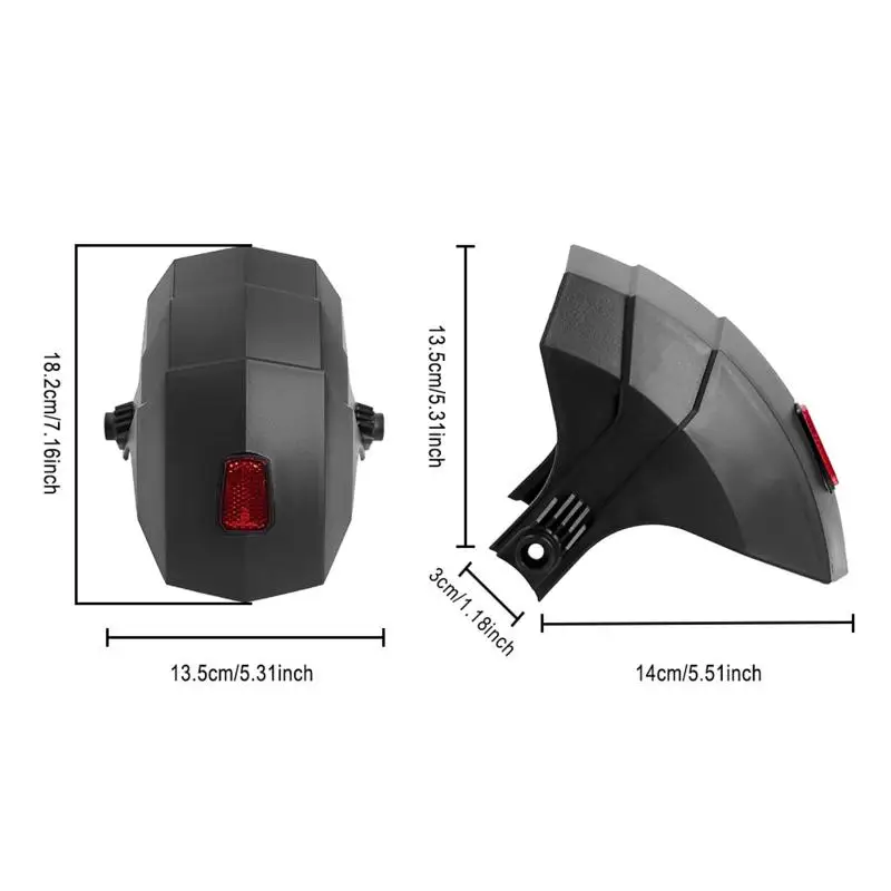 Image of Schutzblech-Radschutzabdeckung für Kukirin G2/G3/G4 – Hintere Teile für Kukirin G2 G3 G4 Scooter mit Reflektor