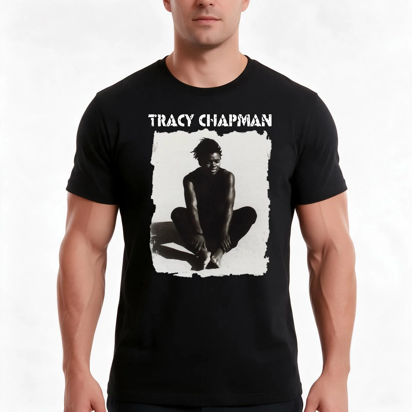 Tracy Chapman T-Shirt, Summer Casual Cotton Tee, Oversized Streetwear Tops, Vintage Graphic Print, Loose Fit Short Sleeve