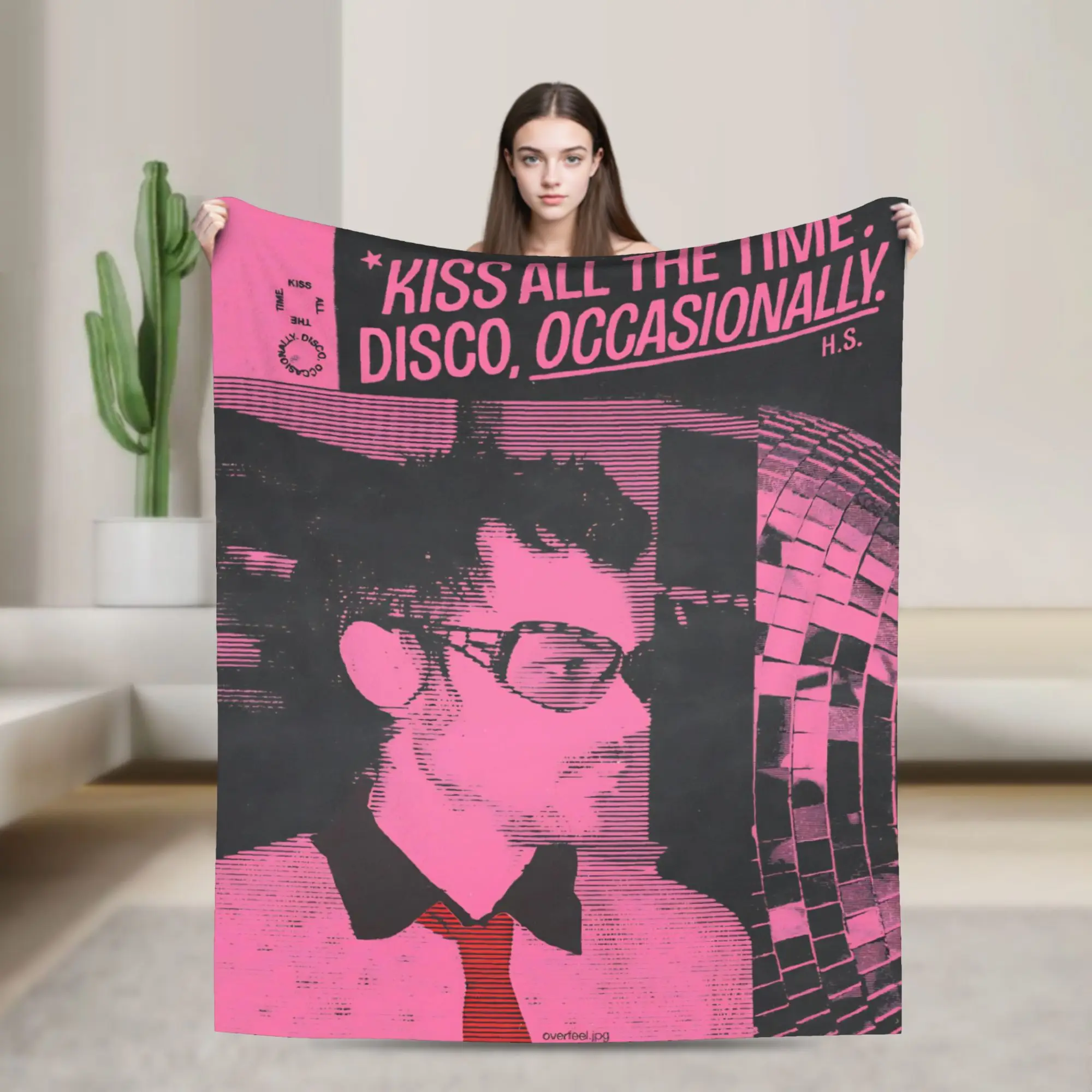 Kiss All The Time Disco Album Blanket Fleece Summer Air Conditioning Harrys Music Styles Thin Throw Blanket for Bedroom Throws