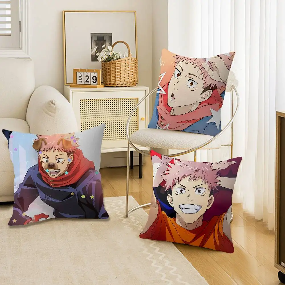 Anime Character Yuji Itadori Pillow Anime Pillow Sofa Bed Head Pillow Cover Cushion Cover 45x45 cm Fashion