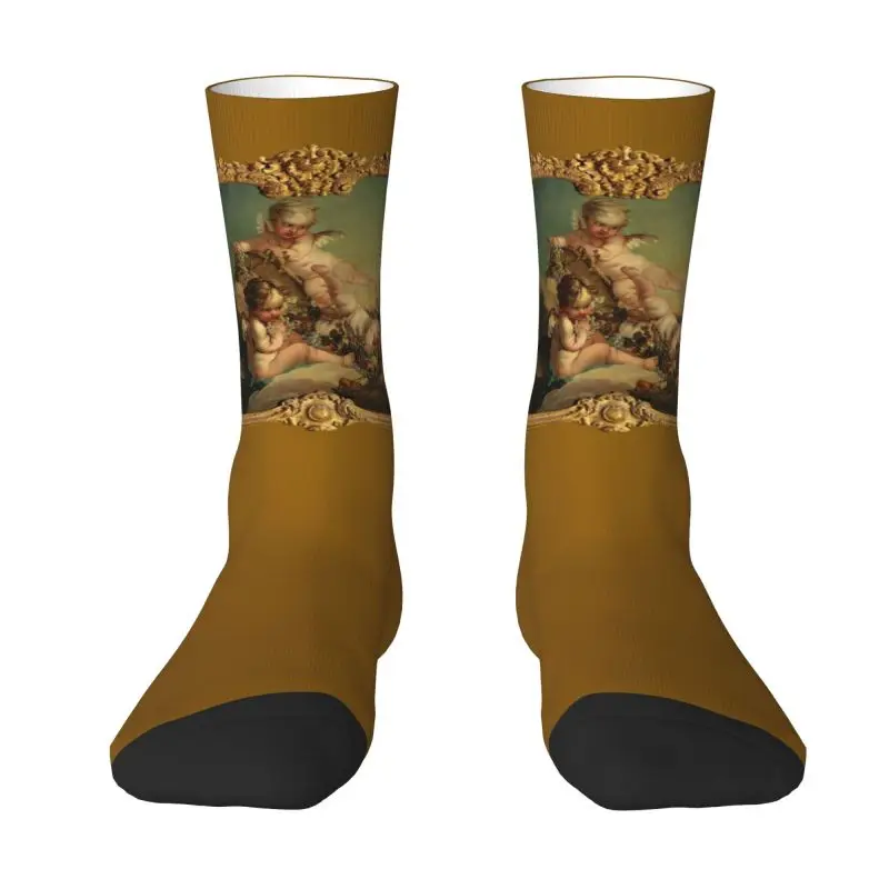 

Cool Men's Allegory Of Autumn Dress Socks Unisex Breathbale Warm 3D Print Boucher Rococo Renaissance Crew Socks