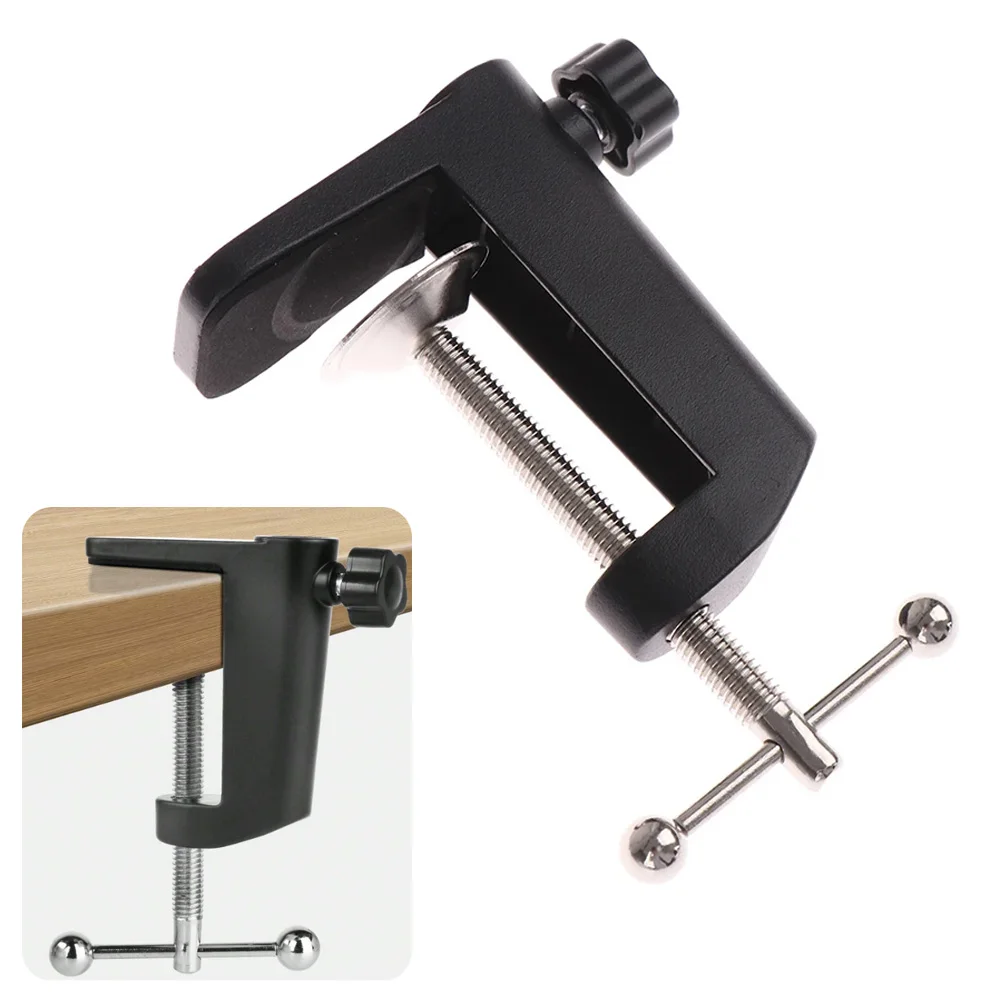 Desk Table Mount Clamp C-Shaped Clip — For Microphone Suspension Boom Scissor Arm Stand Holder Table Light Bracket