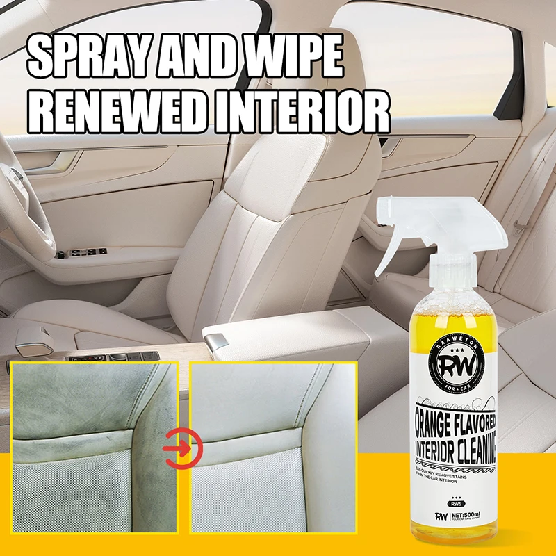 Limpiador de espuma multiusos, Kit de limpieza de zapatos para Interior de coche, lavado de casa, sofá de cuero, espuma en aerosol, limpieza de