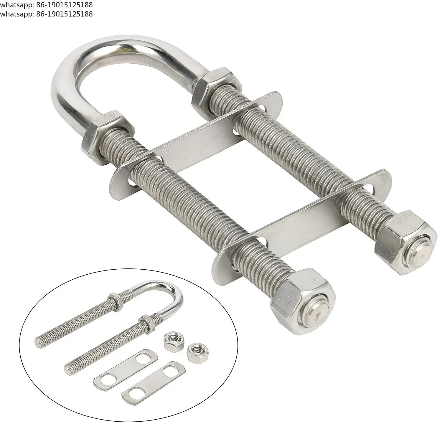 Boat Stern Bow Eye Tie Down U Bolt 316 Stainless Steel for Marine Boat Yacht