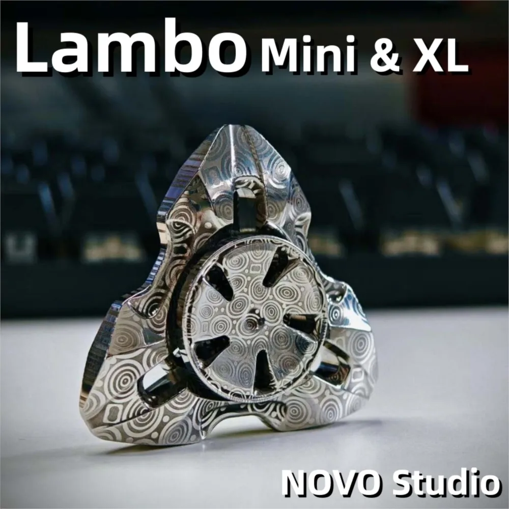 NOVO Studio Lambo Mini & XL Three-Bladed Fidget Spinner Stress Relief Toy Gyro Fidget Toys For Adults Office Desk Accessories