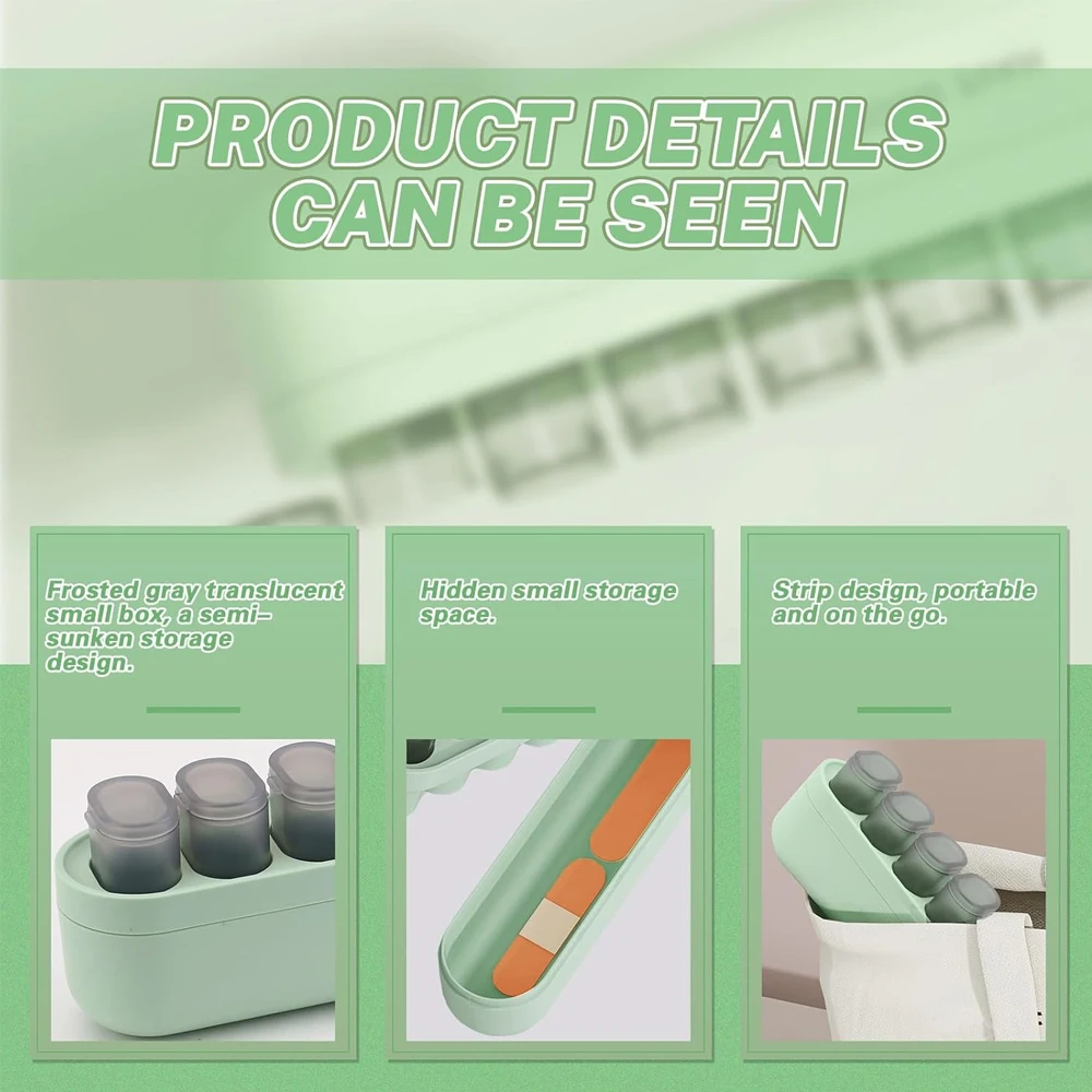 صندوق حبوب الدواء الأسبوعي علبة حبوب منع الحمل توزيع الأدوية حافظة صغيرة محمولة منظم حبوب 7 شبكات صندوق حبوب حاوية تخزين اللوحي