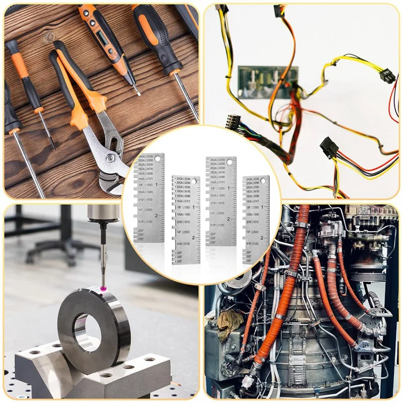 American Standard Welding Thickness Measuring Wire Gauges Stainless Steel Metal Gauge