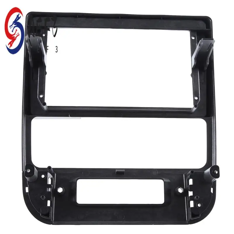 

AEF3-Plastic Car Radio Fascia 9 Inch For 406 1999-2004 Install Facia Console Bezel Adapter Plate Trim Cover (Silver)