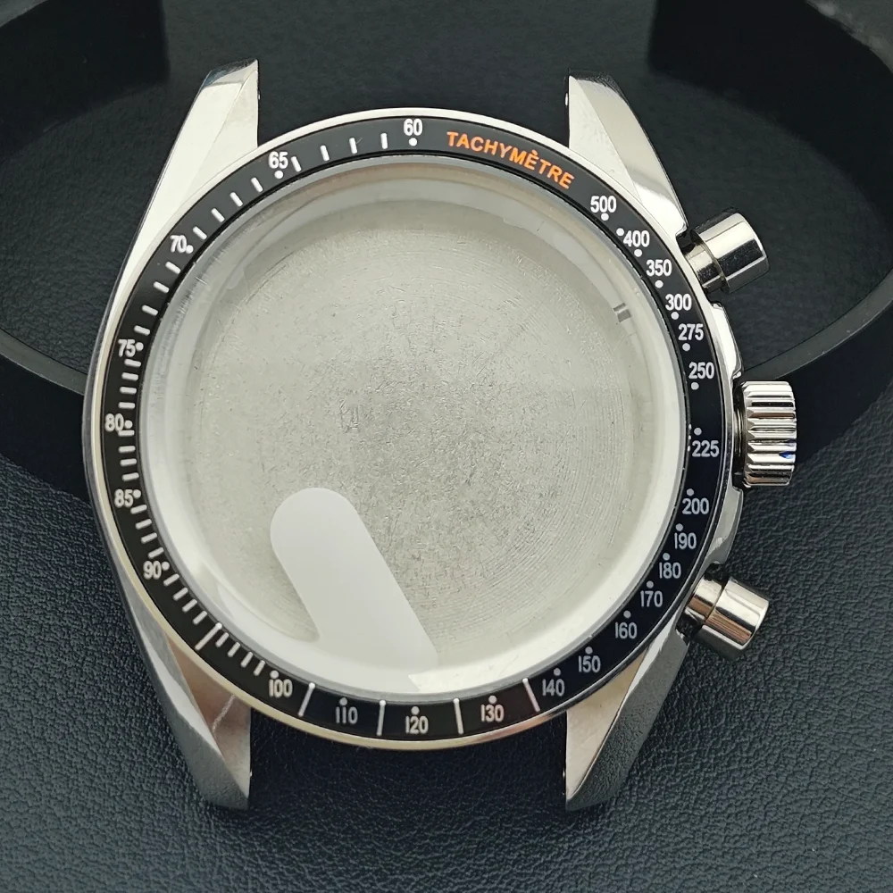 39.7mm Watch Case with Sapphire Glass For VK63 VK64 Movement Silver/Black 20mm Strap Mod Parts