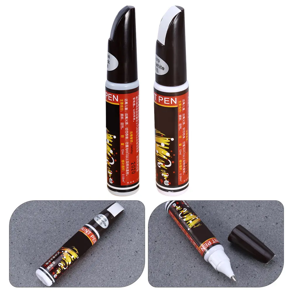 2Pcs Car Touch Up Paint Pen Automotive Scratch Repair Tool Fast-Drying Long-Lasting Fade-Resistant Formula for DIY Car Paint