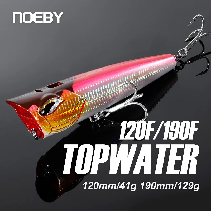 

NOEBY Popper Fishing Lures 120mm 150mm Topwater Bubble Jet Popper Bait Wobblers for GT Tuna Sea Fishing Lure