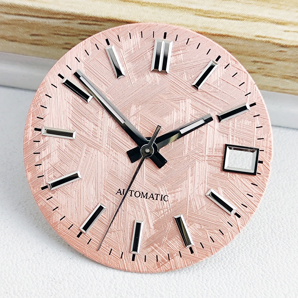 28.5 مللي متر جديد NH35 الطلب S شعار الملمس الطلب ضوء الليل الحرة ساعة رجالي اكسسوارات تحديث حركة NH35 #5