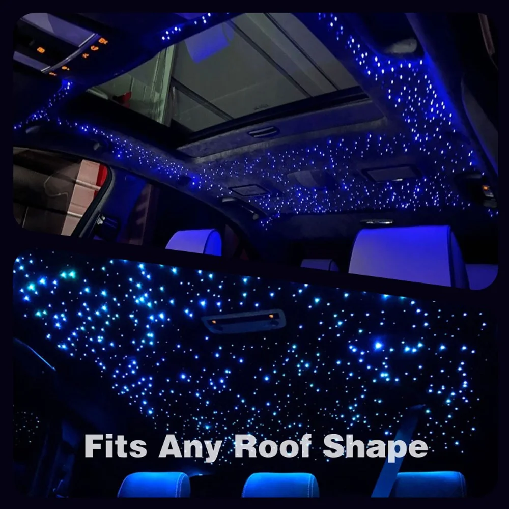 New Upgrade RGBW Split Fiber Optic Star Shaped Ceiling Light Kit, Smartphone Application Wireless & Remote Control Control