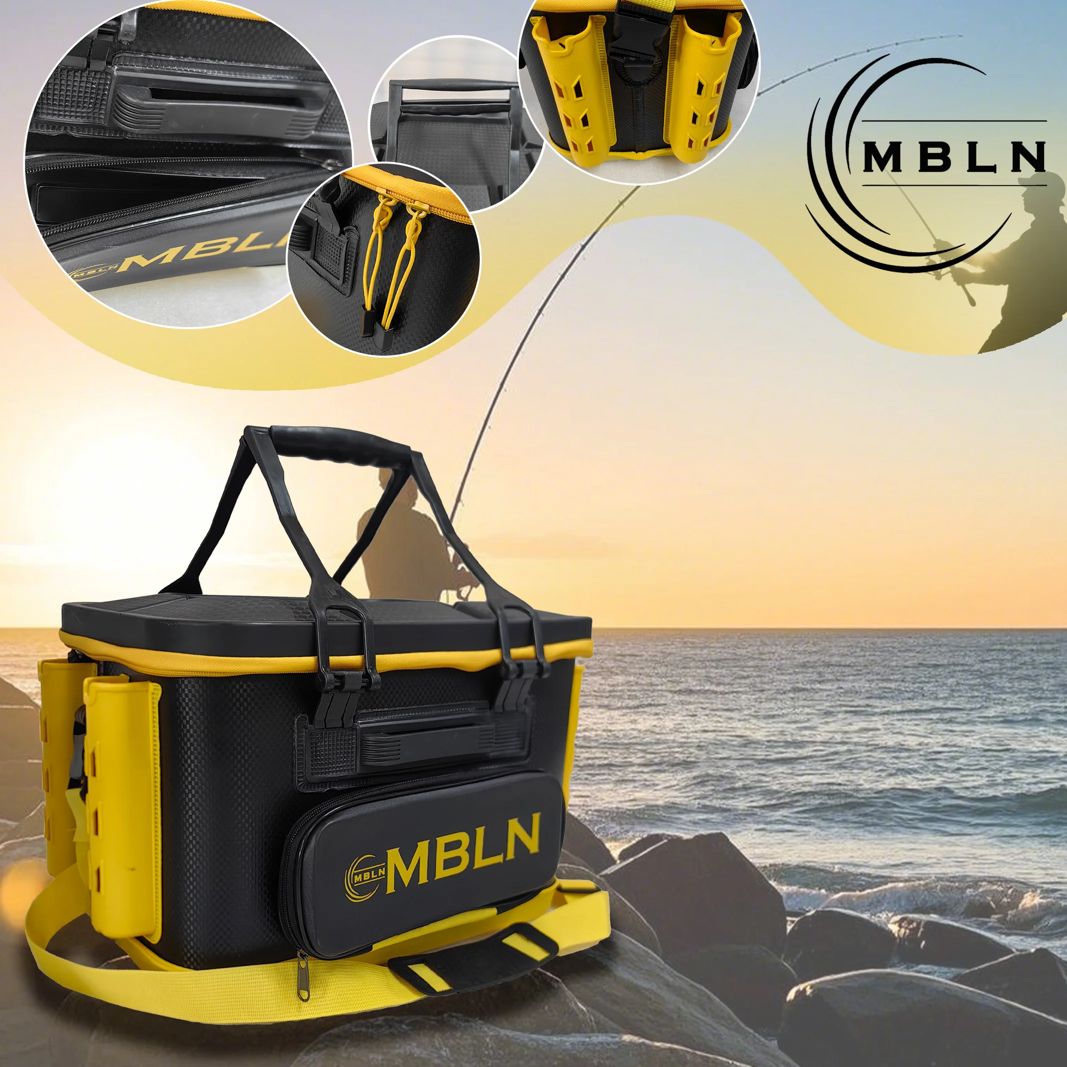 

MBLN 30L Large Capacity Fishing Box, Can Bear 70kg, Can Be Carried By Hand Or Across The Body, Easy To Carry
