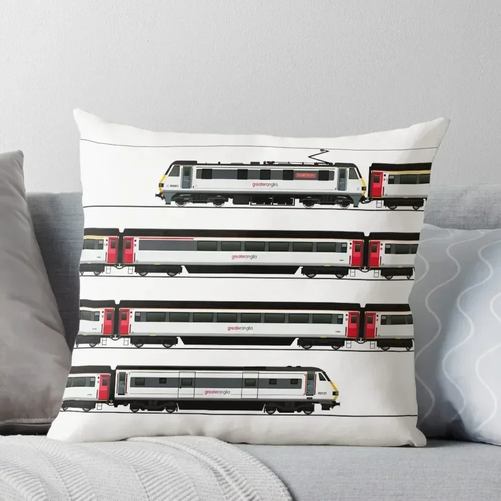 

CLASS 90 GREATER ANGLIA LOCOMOTIVE Throw Pillow Cusions Cover Sofa Cushion pillow