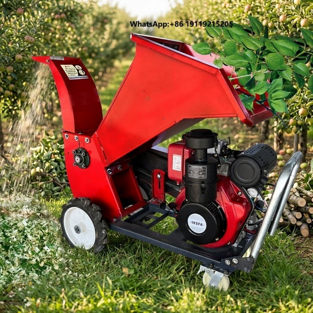 New High Efficiency Mobile Wood Chipper Machine 3 Ton/H Capacity Garden Branch Shredder Crusher Easy Operate for