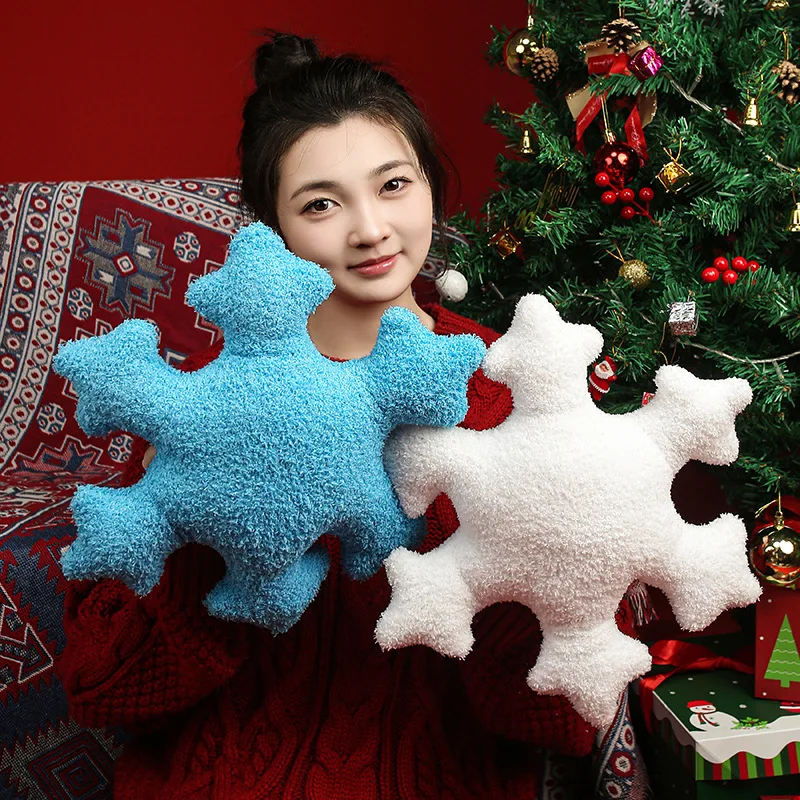 

Рождественская креативная подушка со снежинками, плюшевые игрушки, зимняя кукла-снежинка, домашняя подушка, детская комфортная подушка для сна, подушка для маппет