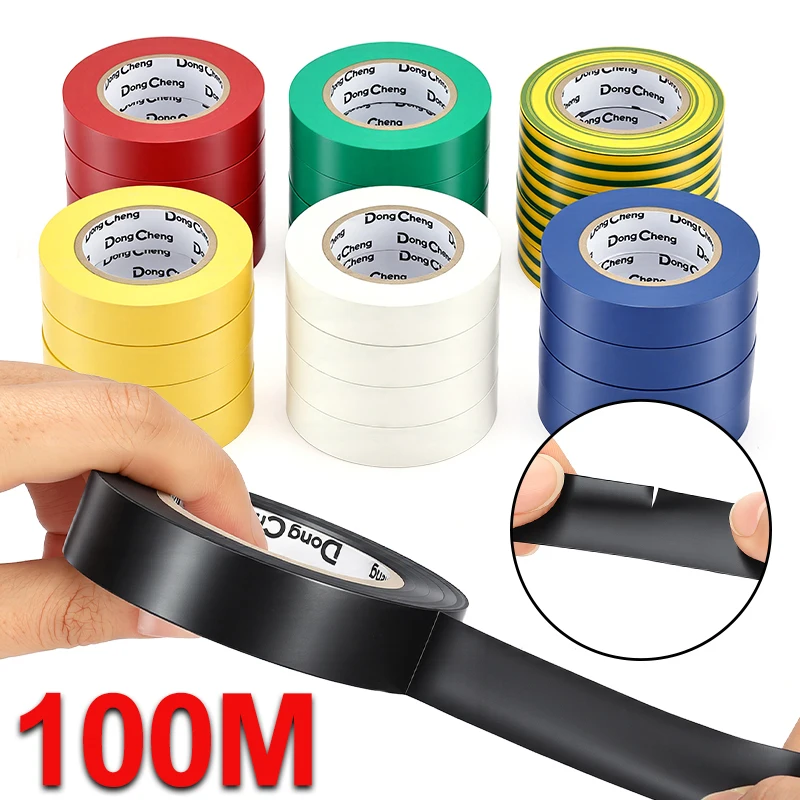 10/20/50/100M Flame Retardant Electrical Insulation Tape Strong Adhesive Wire Harness Tape for Electrical Wiring Waterproof Tape