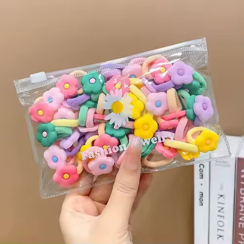 10/20Pcs/Set Cute Cartoon Rubber Elastic Hair Bands Girls Not Hurt Hair Small Scrunchie Kids Sweet Hair Ties Hair Accessories - Image 11