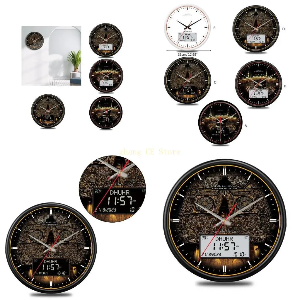 

M5TD Modern 13IN Digital Azan Clock Retro Clock Clock с функцией будильника.