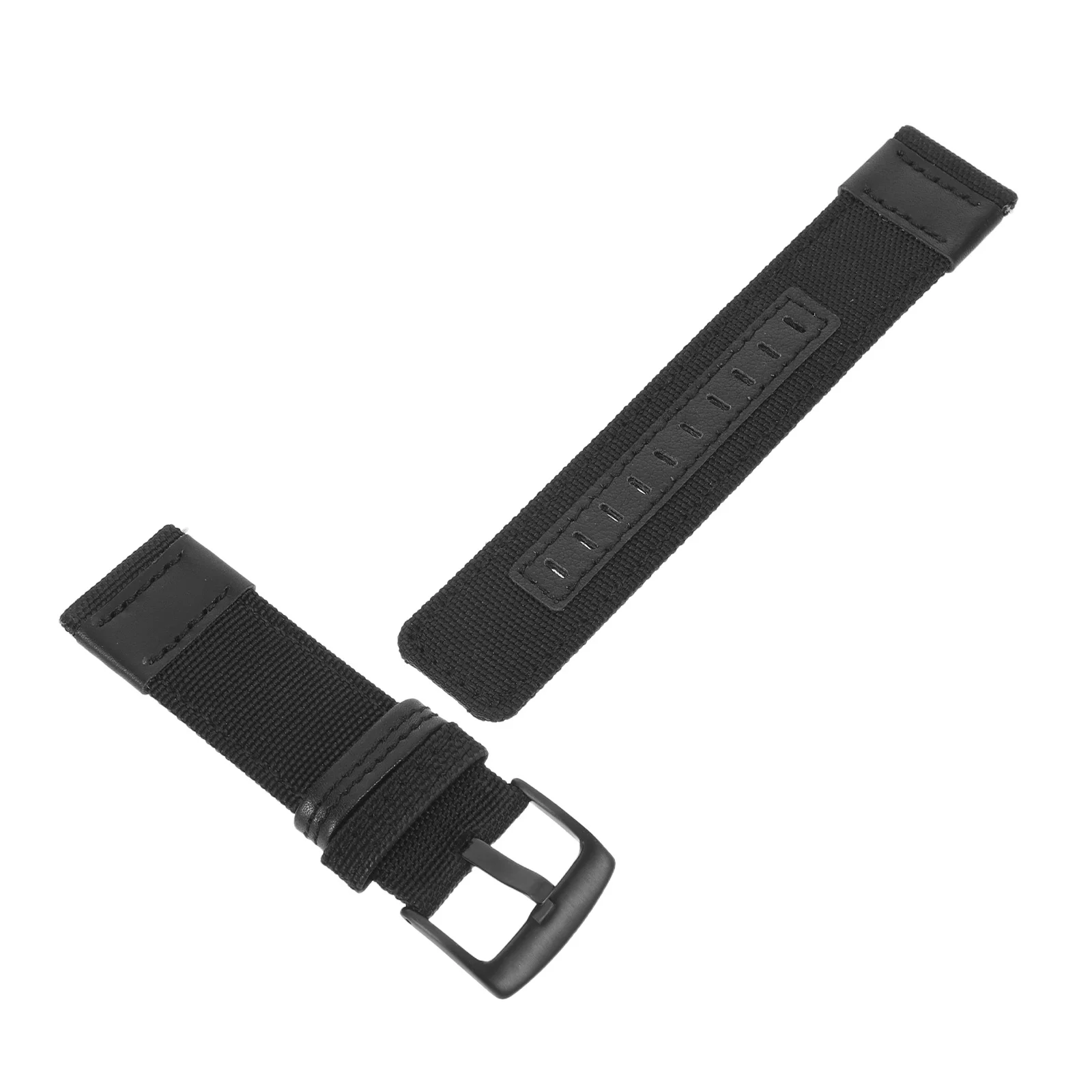 

Nylon Watch Band Quick Release Replacement Strap Stainless Steel Buckle For Smartwatch Universal Fit Black