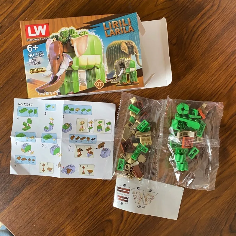 Tung Tung Sahur ‌   Jouet de bloc de figurine Tralalero Tralala ‌   LiriLi Larlla ‌   Figurines d'animaux cerveau italien, blocs de construction, cadeau