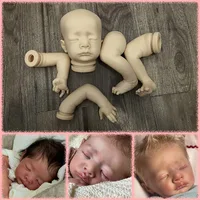 NPK 20inch Reborn Mika Unfinished Unpainted Kit Fresh Color Newborn Doll DIY Parts with Cloth Body 4