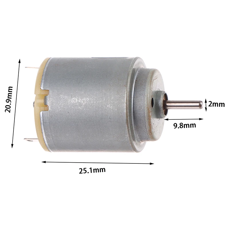 Mini Mini Motor Elétrico Redondo, Escova de Metal Precioso R140, Carro do brinquedo do RC, R140, 6V, 9V, 12V, 16500 RPM, 21mm, DC