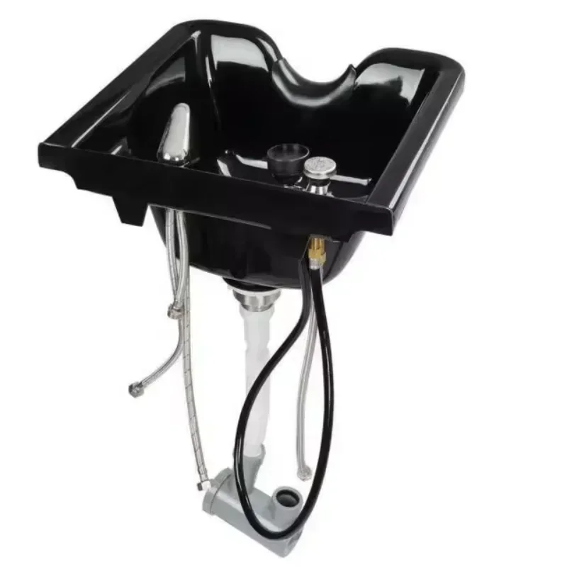 Salon Shampoo Bowl Hair Basin Wash Unit Portable Sink Adjustable Washing Shampoo Basin For Barber Shop House