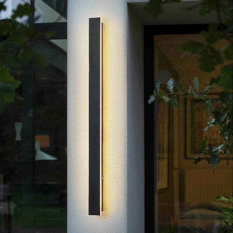 Lange streifen wand lampe führte im freien wasserdichte garten lampe hause hintergrund wand schlafzimmer dekoration minimalistischen nacht treppe bal