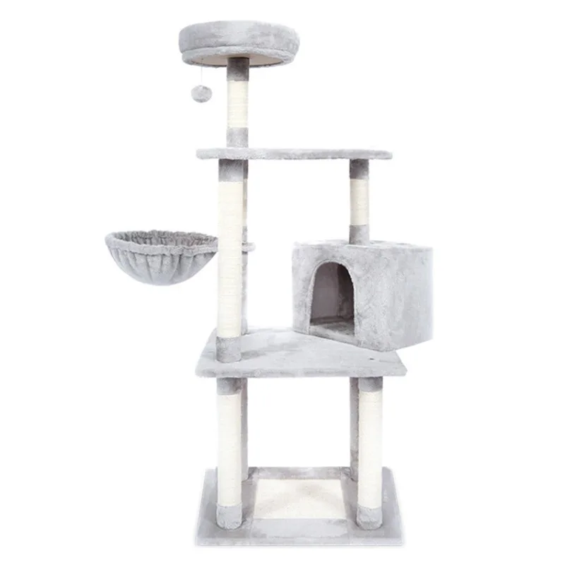 29 Size Cat Tree Tower, Sisal Plush Integrated Scratching Post Cat Nest Pet Cat Climbing Accessory