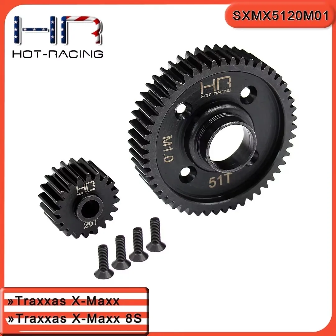 

HR Traxxas X-Maxx/X-Maxx 8S комплект среднего дифференциала из армированной стали 51T/20T модуль 1