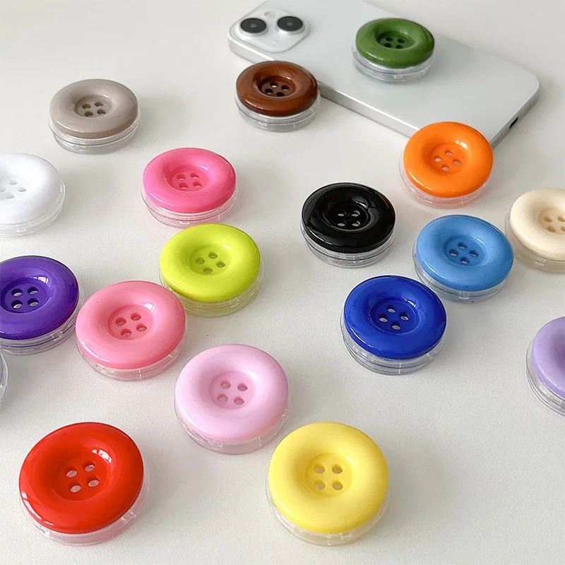 Candy Farbe Taste Telefon Grip Halter Buchse Tasche Unterstützung Koreanische Ins Stil Faul Desktop Klapp Ständer SJZJ09