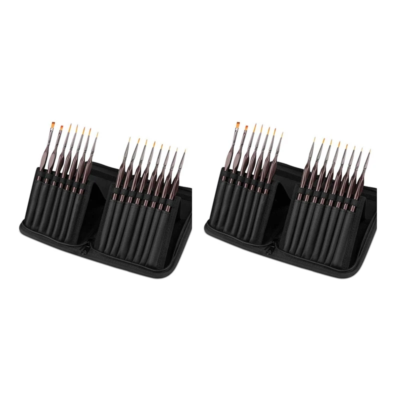 

Detail Paint Brush Set,30Pcs Miniature Painting Brushes Kit,Professional Mini Fine Paint Brushes Set