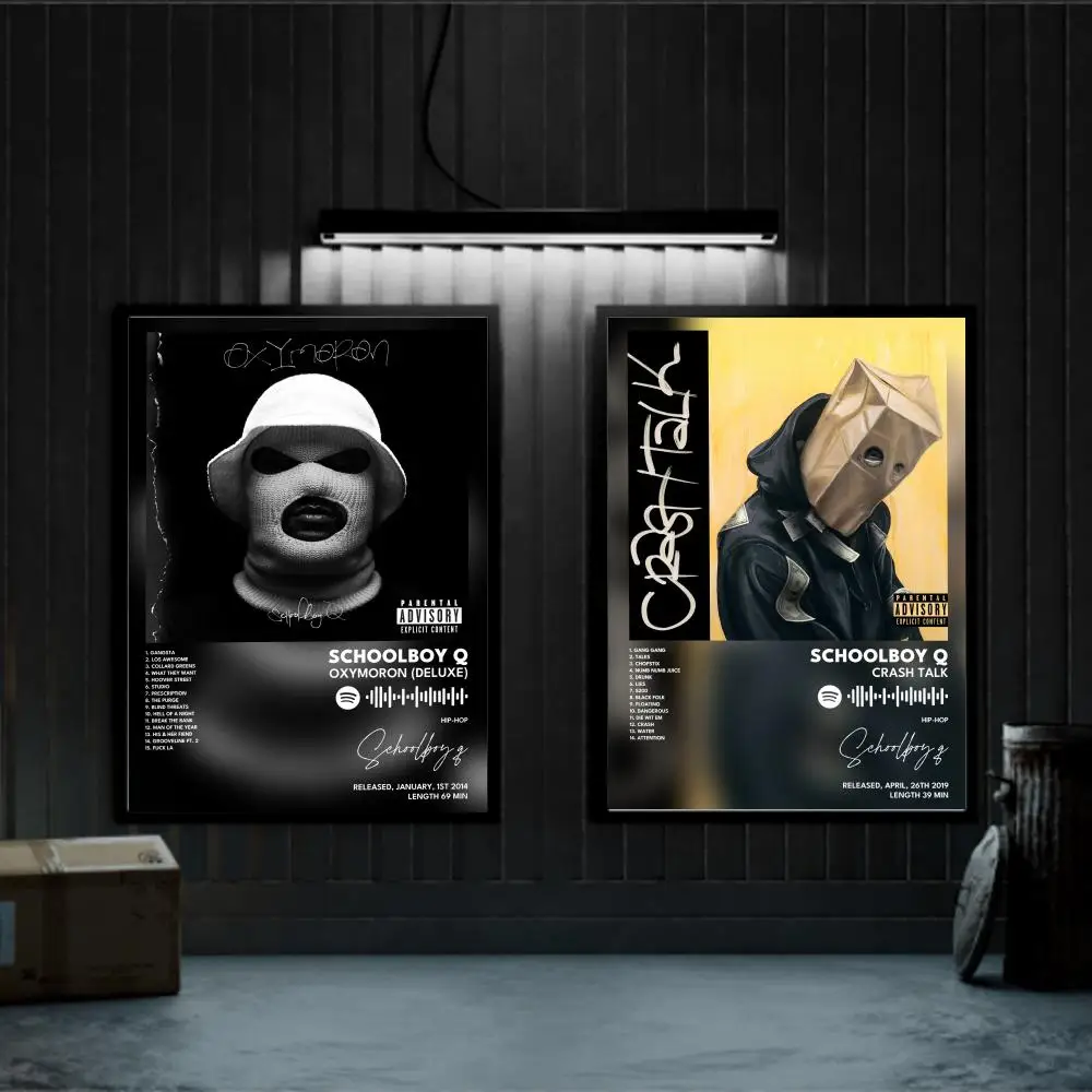 

1PC COOL Prints Canvas Painting Wall Art Picture Living Room Home Decor Tracklist Music Album Cover Oxymoron ScHoolboy Q Poster