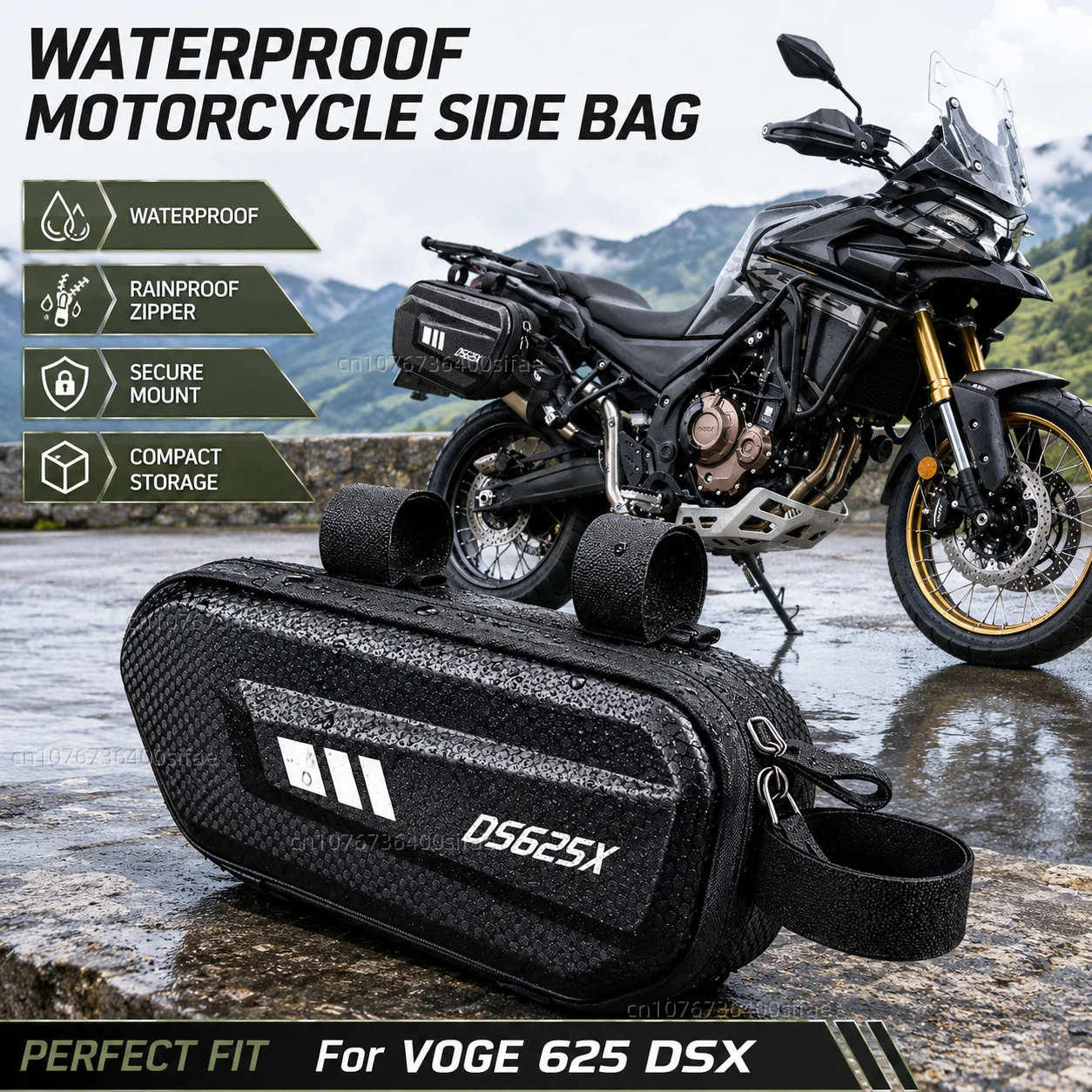 Motorcycle Side Bag Personalized Logo Waterproof Hard Shell Saddlebag For For VOGE 625 DSX DSX625 DS 625X Side Bag Waterproof