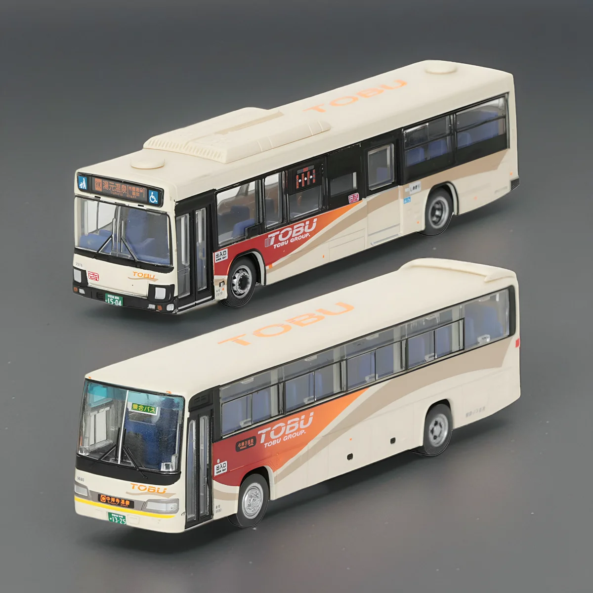 Bus model N type 1/160 TOMYTEC 315544 Tobu Bus Yumoto Onsen (set of 2)