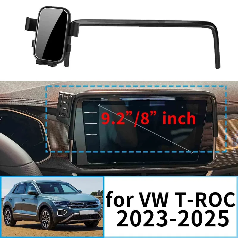 Car-Specific Screen-Style Phone Mount, Anti-Shake And Anti-Sway, Suitable for Volkswagen T-ROC 2023 2024 2025