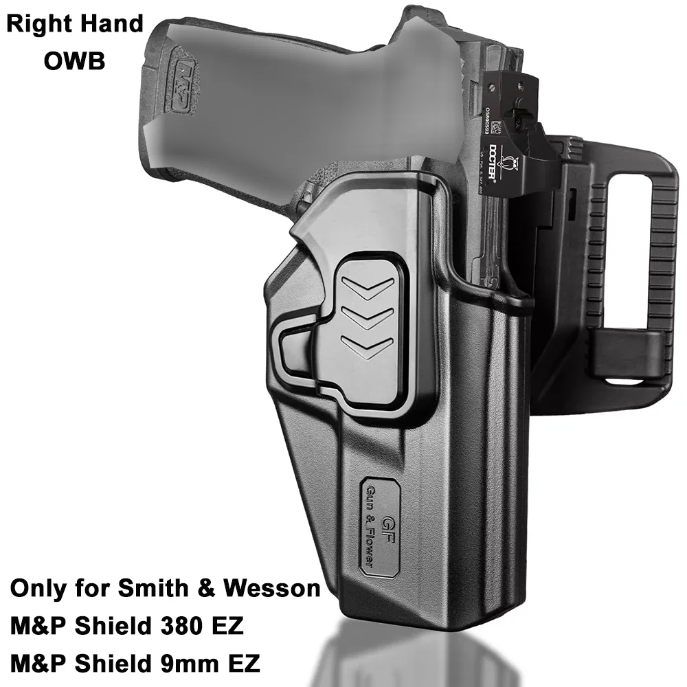 

Только для Smith & Wesson M&P Shield 380 EZ, M&P Shield EZ 9 мм, кобура OBC, звук блокировки щелчков, монтажный прицел, правая рука