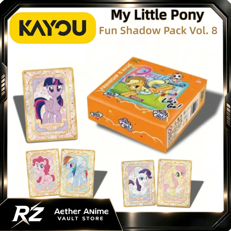 KAYOU Official My Little Pony Fun Shadow Pack Series 8 Collectible Cards Cartoon Pinkie Pie Card Anime Merchandise Sealed Box