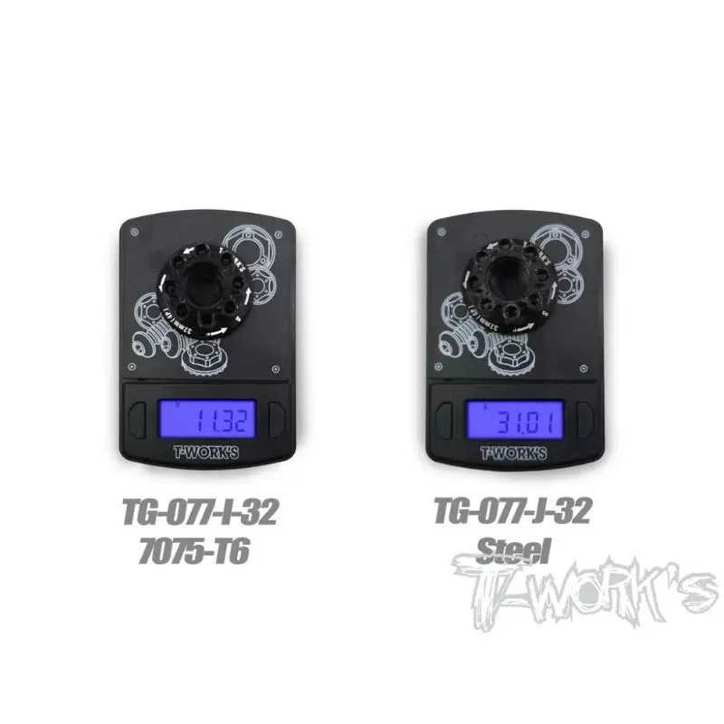 Original T Works TG-077 7075-T6 Aluminium/Steel 32mm &34mm 4 shoes V2 Clutch ( For 1/8 Buggy / Truggy / GT ) Rc Tool view 2