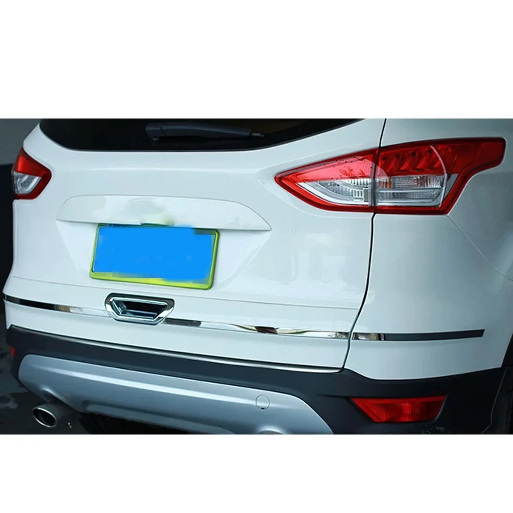 For Ford Kuga Escape 2013 2014 2015 2016 2017 2018 2019 2020 Body Rear Back Bumper Corner Trim Frame Edge Board ABS Chrome Hoods