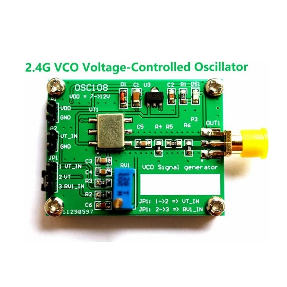 RF Microwave Voltage Controlled 2.4G VCO Voltage-Controlled Oscillator 2.4GHz VCO Signal Generator