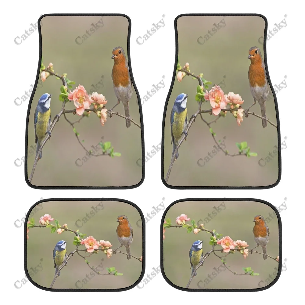 

spring landscape bird Car Floor Mats Interior Accessories 4PCS Protection Anti-slip Suitable for SUV Pattern Custom Floor Mats