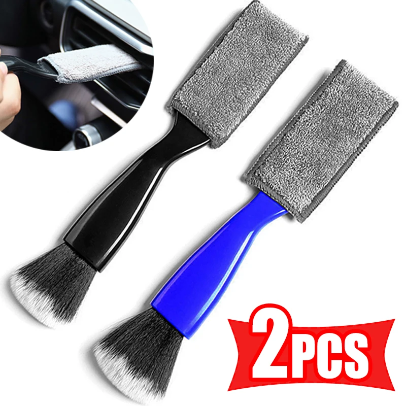 Multifunctional Car Cleaning Brush Interior Air Outlet Clean Tools Dashboard Dust Removal Double-ended Brushes