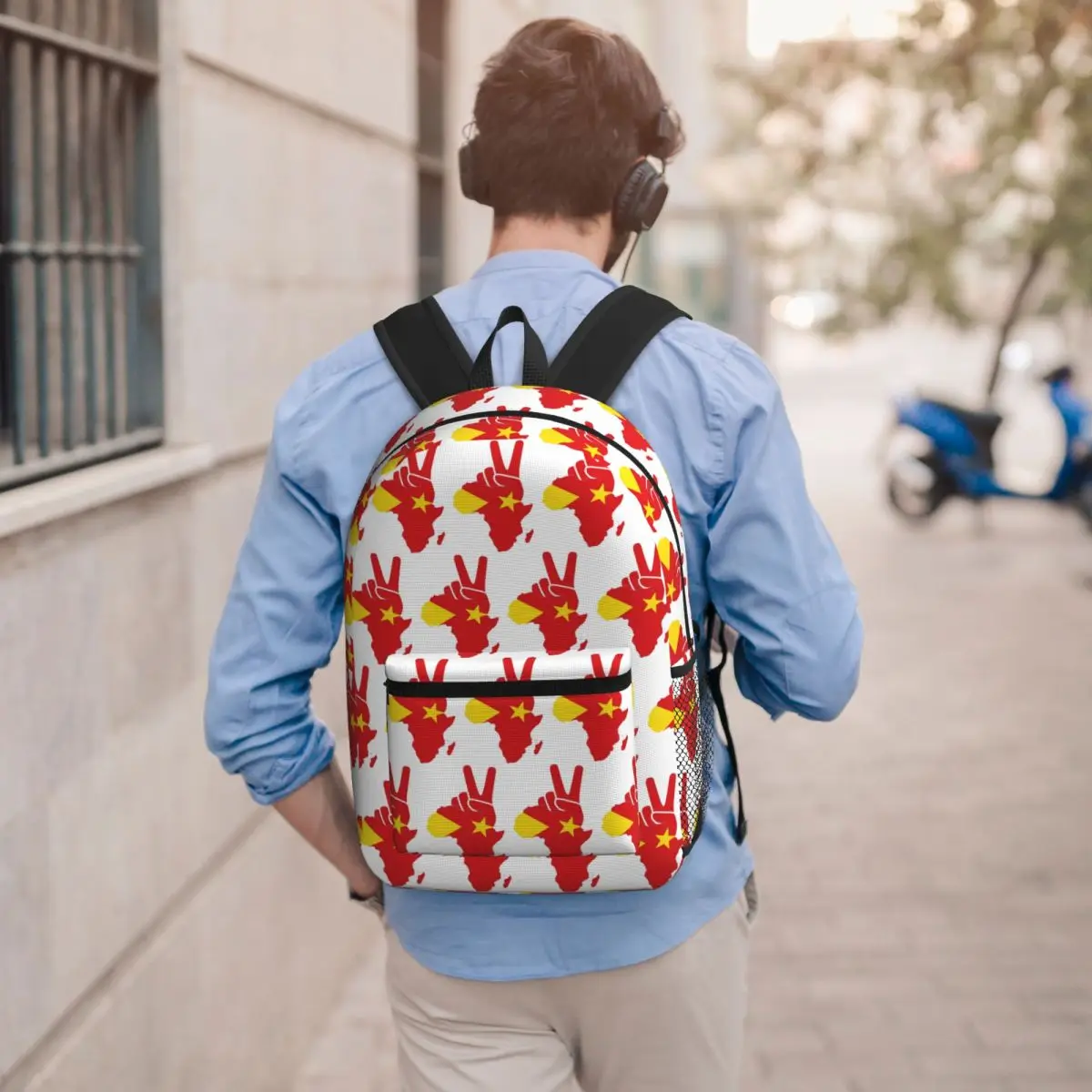 Tigray Peace Africa Proud Flag Ethiopian Tigray Backpack School Bag Hiking Travel Daypack for Men Women Bookbag Shoulder Bags