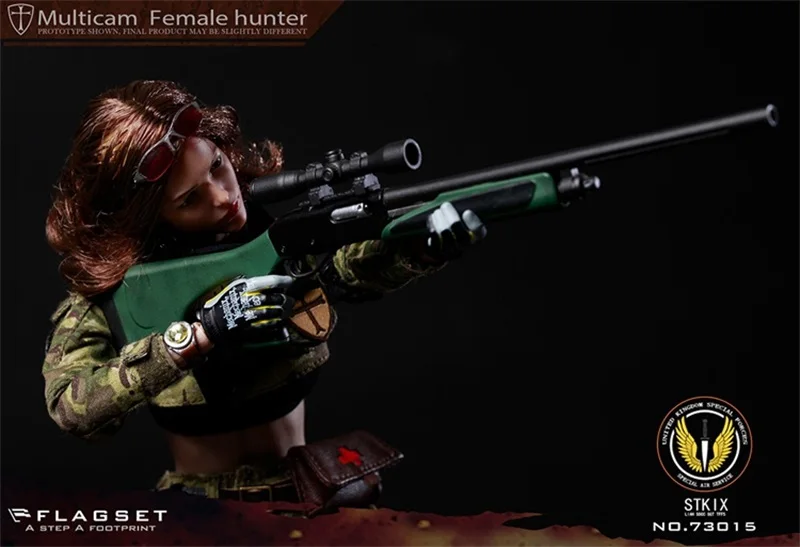 

FLAGSET FS 73015 Scale 1/6 Female Battle War Angel MC Angela Hunter Full Moveable Set Figures Gift For Fans Collectable