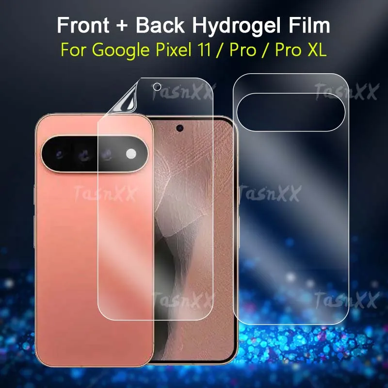 Image of Vorder- und Rückseiten-Displayschutzfolie für Google Pixel 11 Pro XL, ultraklar, dünn, weich, reparierbar, Hydrogel-Folie - kein gehärtetes Glas