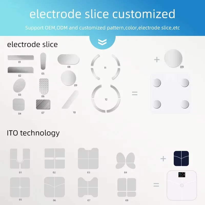 

Body Fat Scale Custom Bmi bluetooth 8 Electrodes Handheld Body Composition Monitor Smart Body Fat Scale with Report Weight Scale