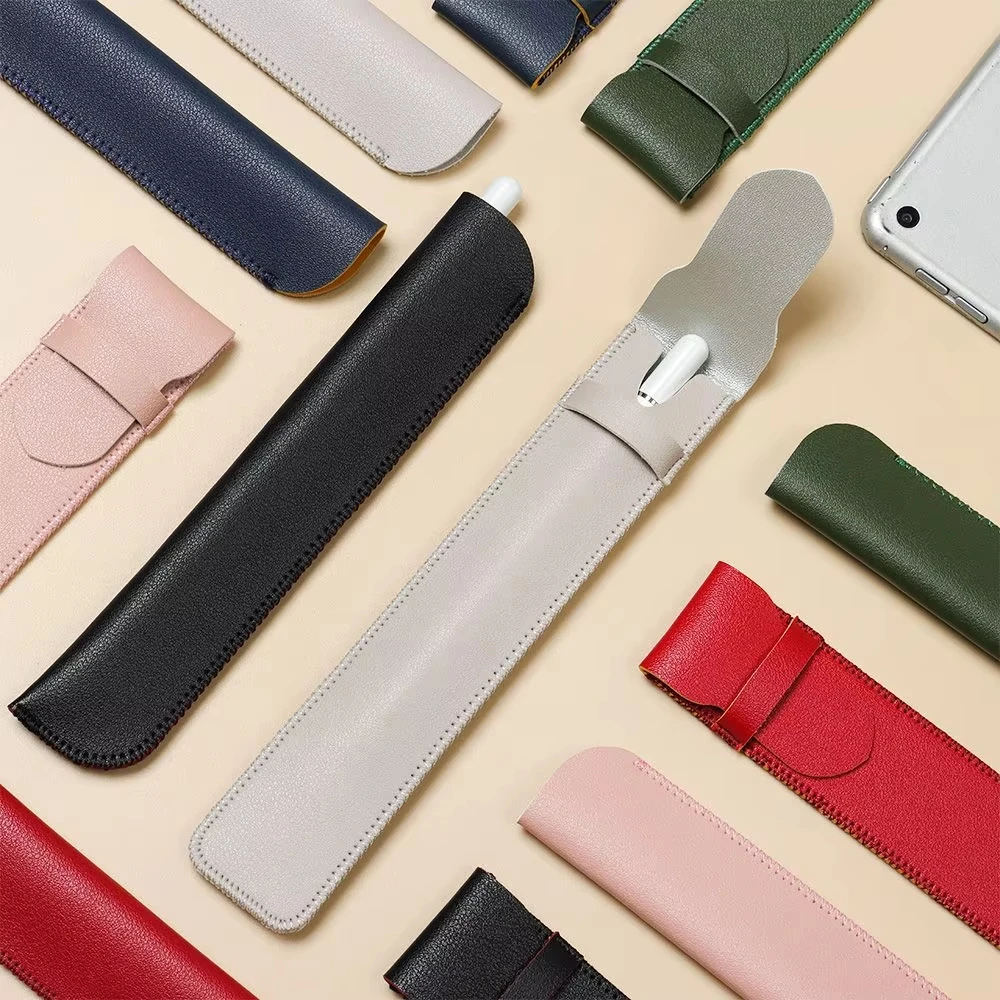 Stylus Pen Cover For iPad Apple Pencil Case Holder PU Leather Anti-scroll Pouch Cap Nib Cover Tablet Touch Pen Protective Cases